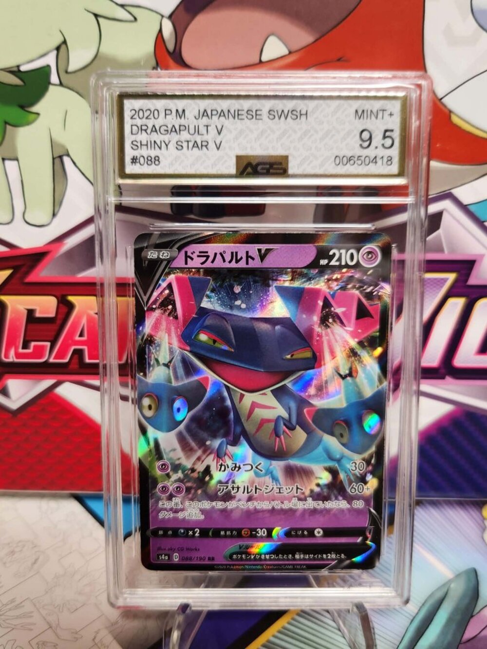 Pokemon Dragapult V 088/190 RR - Shiny Star V - AGS 9.5